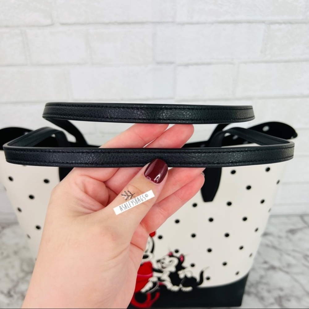 Kate Spade X Disney Minnie Mouse Tote & Coin Purse Keychain Bag Charm Set - Picture 6 of 16